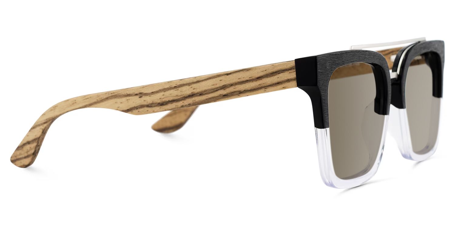 Pascal Aviator Black Clear Prescription Sunglasses | ZEELOOL3