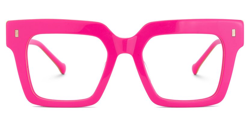Gilberto Bright Pink Square Glasses