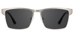 Jasper Silver Rectangle Sunglasses0