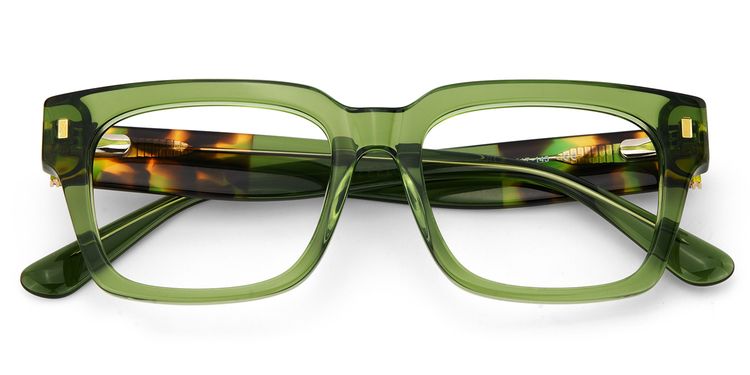 Fulford Green Rectangle Glasses