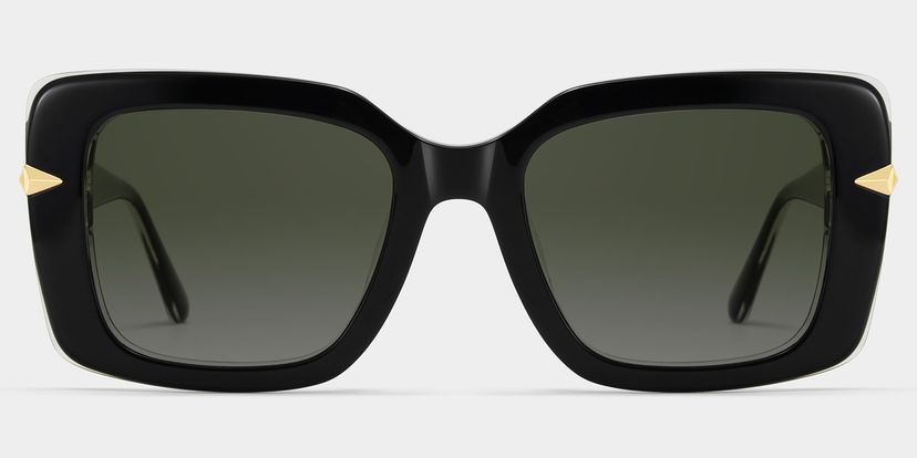 Neon Black Square Glasses