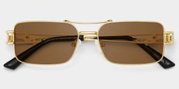 Eric Gold Aviator Sunglasses1