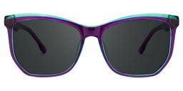 Libby Purple Geometric Sunglasses0