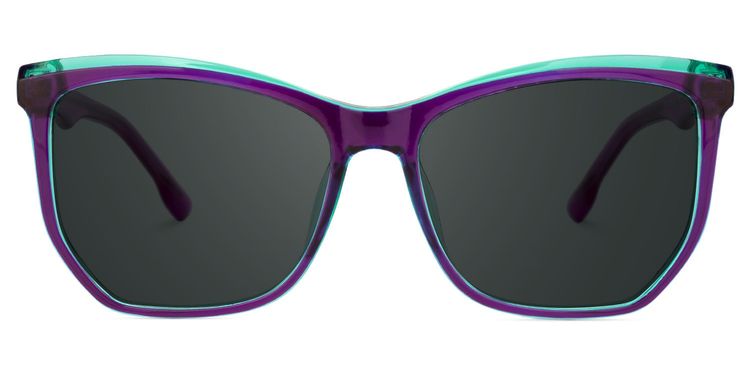 Libby Purple Geometric Sunglasses