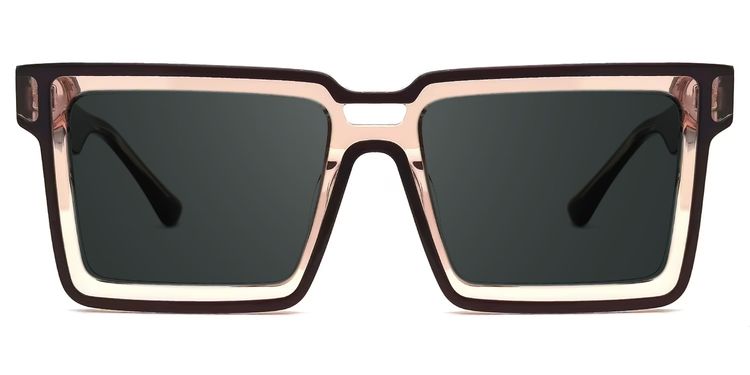 Milian Brown Square Sunglasses