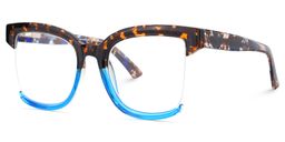 Cadogan Blue Tortoise Square Glasses3