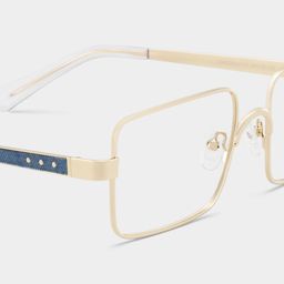 Gavin Gold Rectangle Glasses5