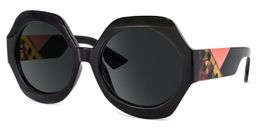 Geoffrey Black Geometric Sunglasses2