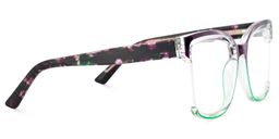 Cadogan Purple-Green Square Glasses4