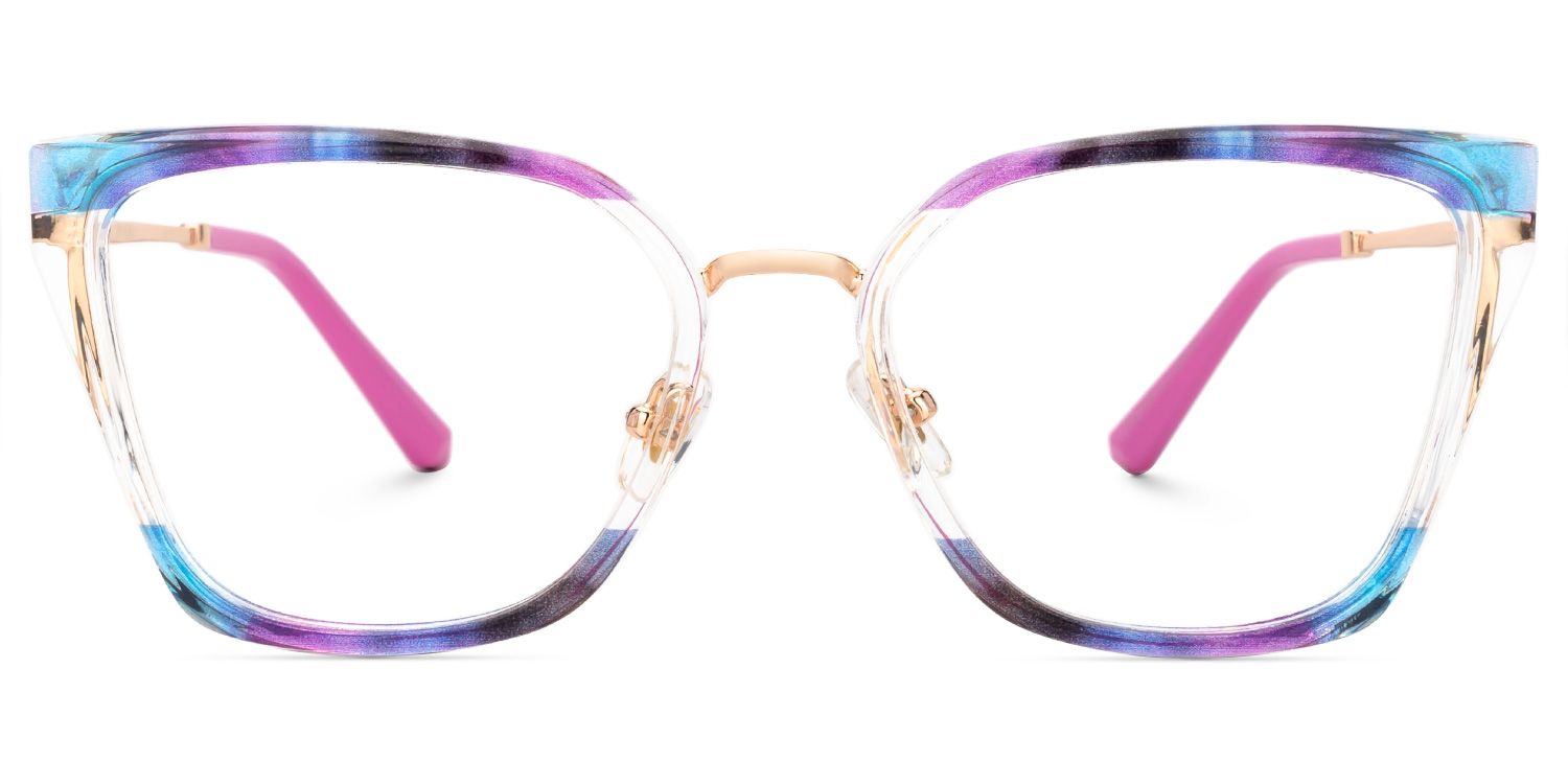 Martins TR90 Rectangle Multicolor Rainbow Frame Glasses | ZEELOOL1