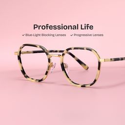 Mitchell Tortoise Geometric Glasses0