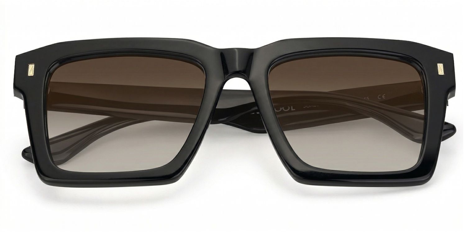 Kenish Square Black Sunglasses for Women & Men | ZEELOOL1