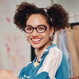 Blaire Black Oval Glasses9