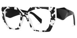 Sileidy Black-White Rectangle Glasses1