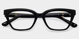 Quincy Black Cat eye Glasses2