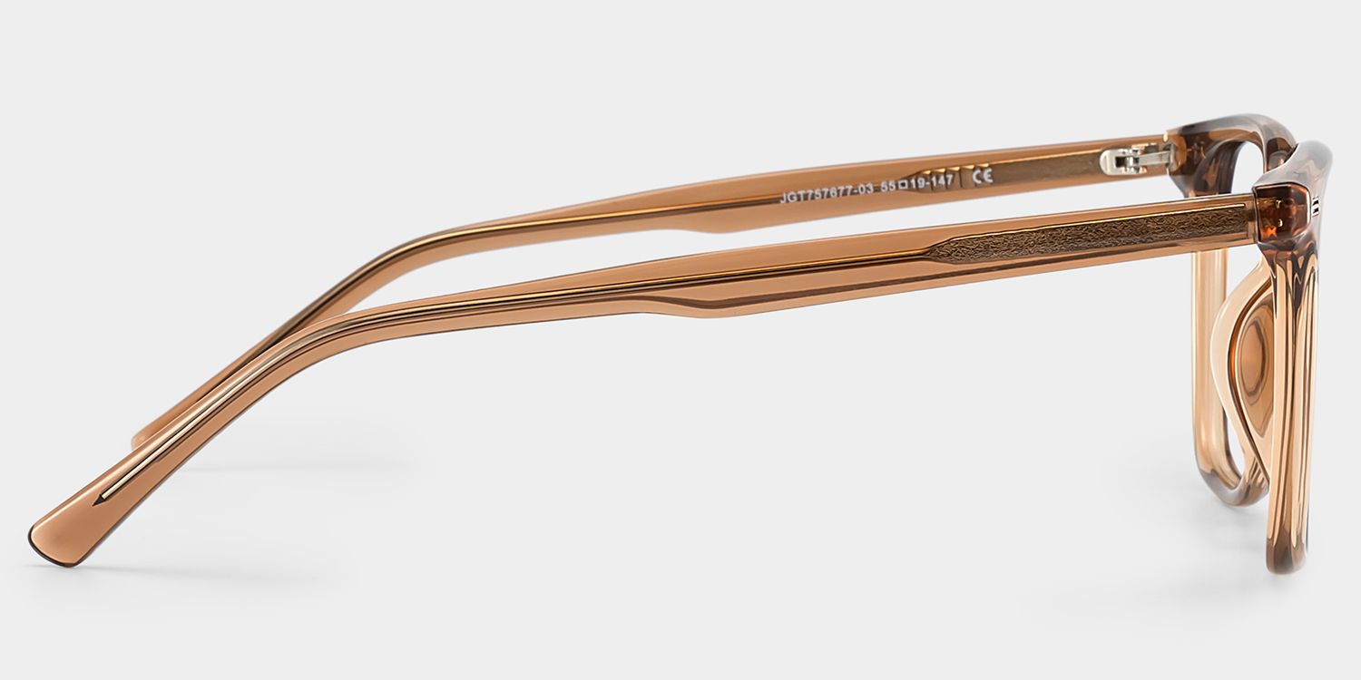 Eliza Light Brown Square Glasses Frames for Women | ZEELOOL4