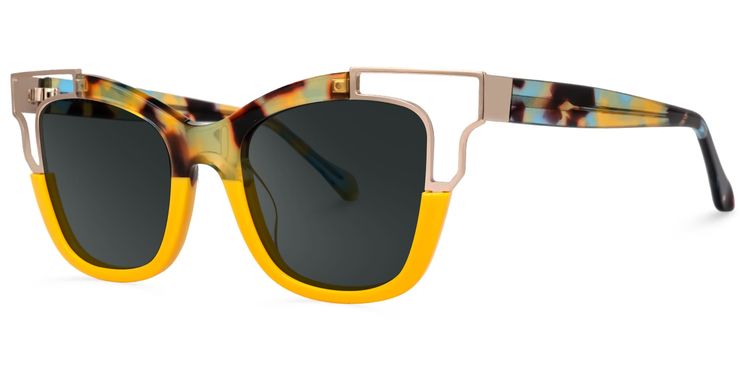 Rhoden Yellow Cat eye Sunglasses