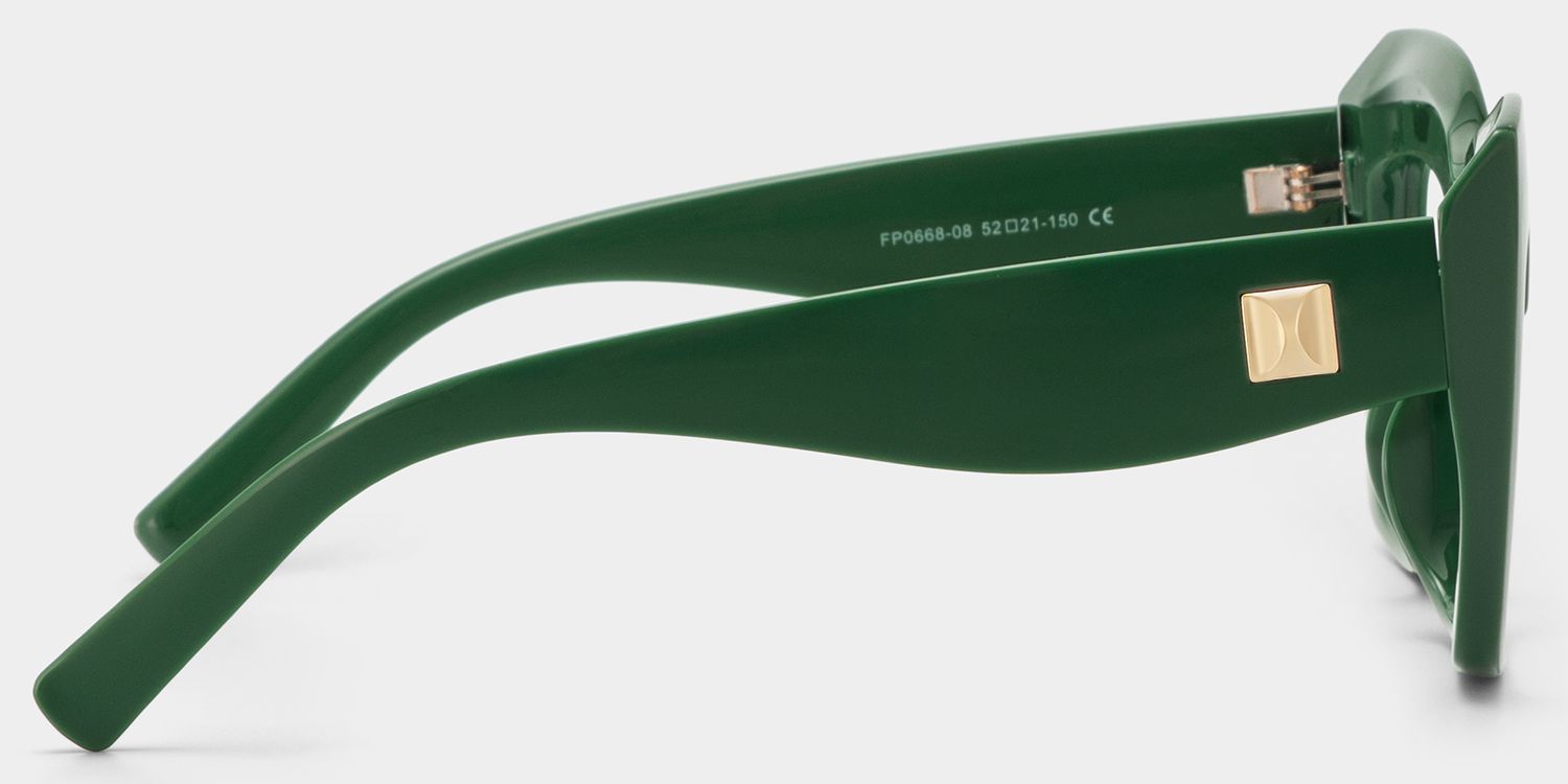 Alberta Cat-Eye Green Frame Glasses | Zeelool3