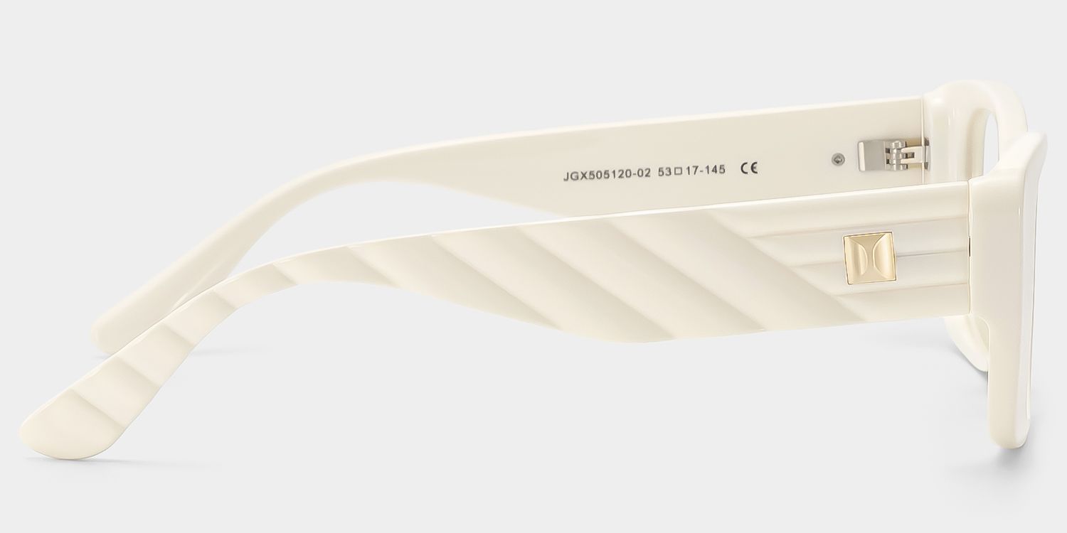 Hannah White Rectangle Frame Eyeglasses | ZEELOOL4