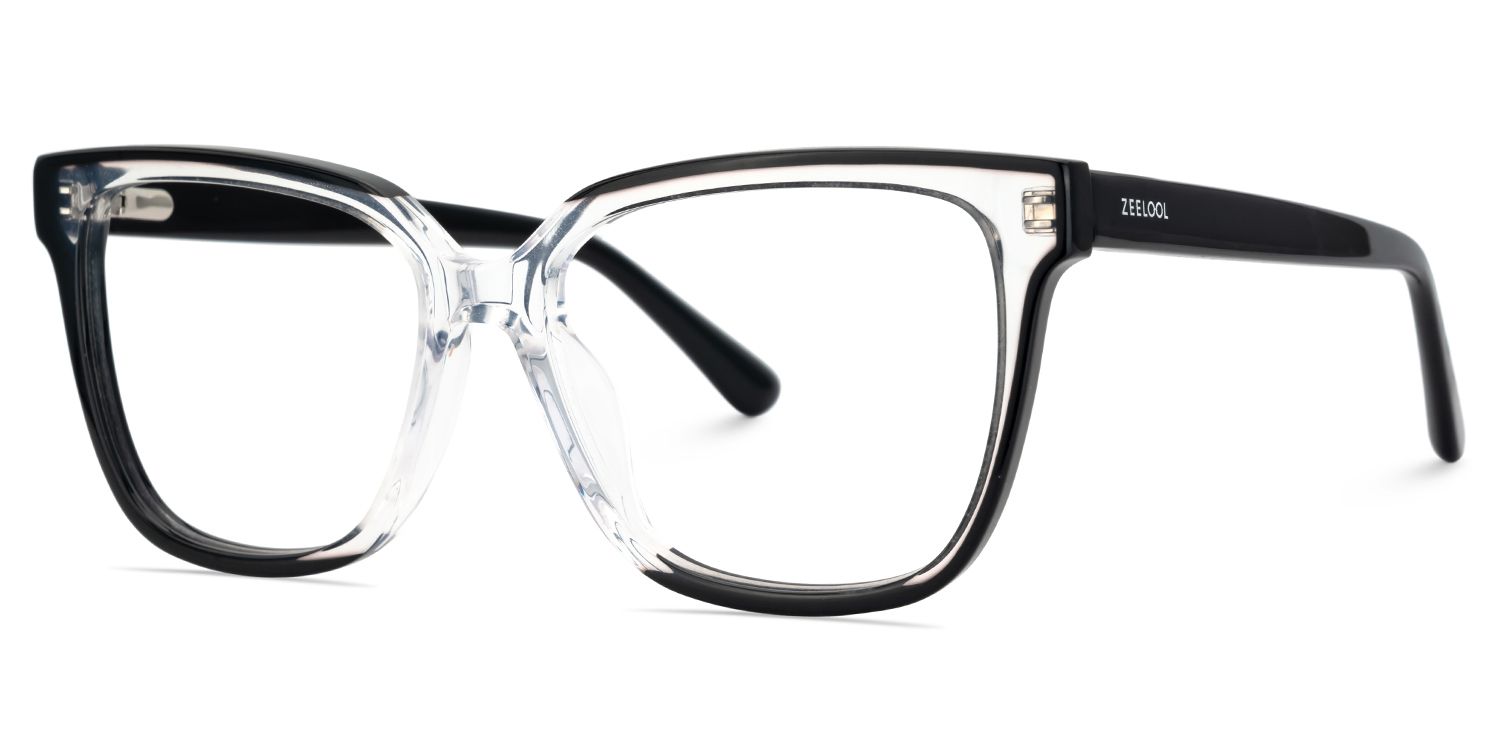 Benguie Black Clear Square Shape Eyeglasses | Zeelool3