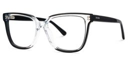 Benguie Black Clear Square Glasses3