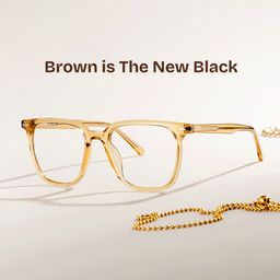 Eliza Beige Square Glasses0