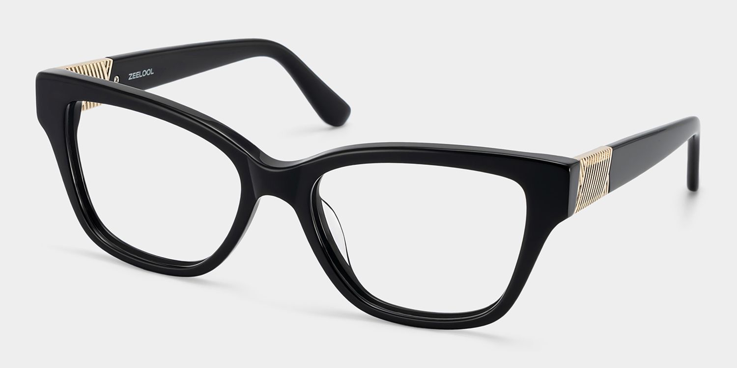 Miranda Black Frame Cat Eye Glasses for Women | ZEELOOL3