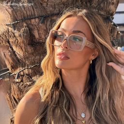 Maya Brown Square Glasses6