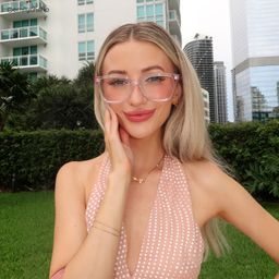 Eva Clear Rectangle Glasses7
