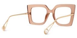 Qatar Beige Square Glasses3