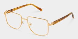 Felicity Gold yellow Geometric Glasses5