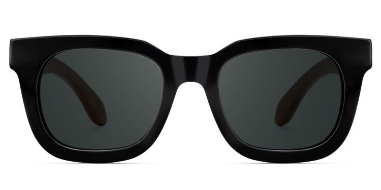 Sam Black Rectangle Sunglasses