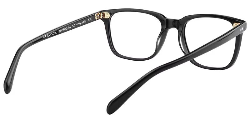 Lamont Rectangle Black Eyeglasses and Glasses Frames7