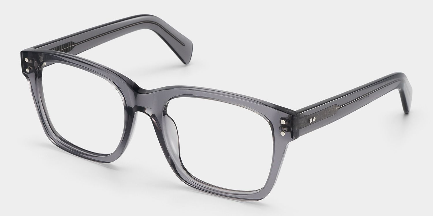 Fussell Square Gray Full-Frame Glasses | ZEELOOL2