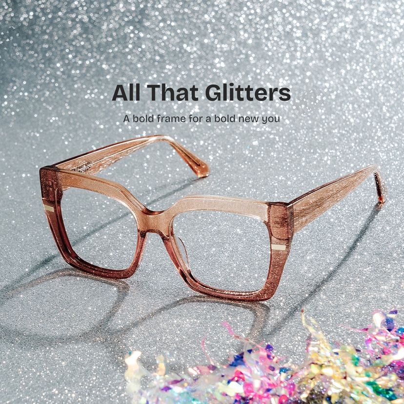 Mavis Beige Square Glasses