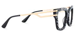Lidia Gray Leopard Square Glasses5