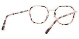 Mitchell Pink Tortoise Geometric Glasses5