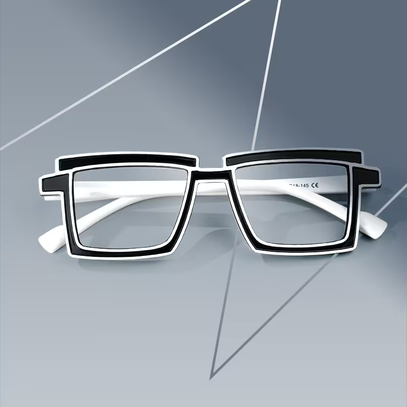 Cyberpunk-Style Zephyr Black Frame Glasses | Zeelool0