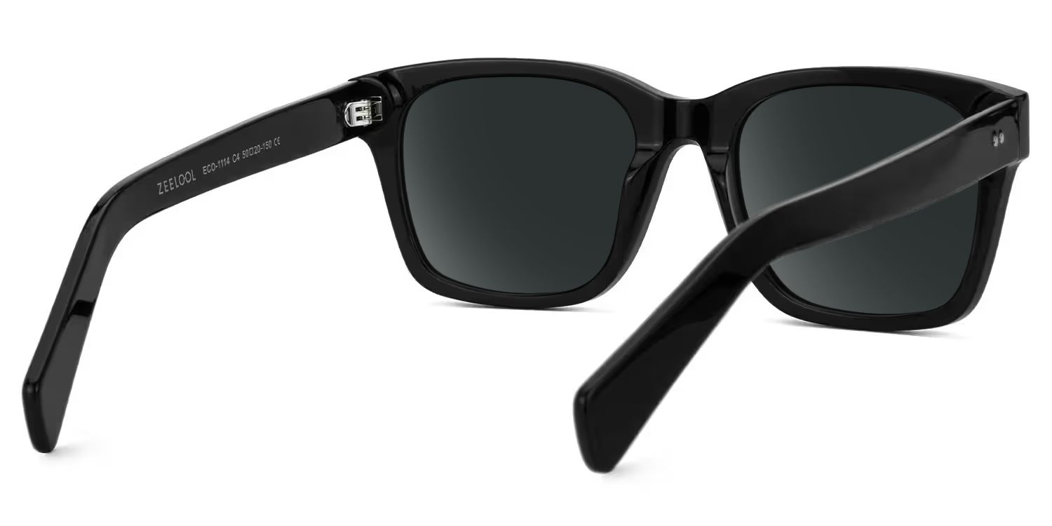 Fussell Square Black Sunglasses for Women & Men | ZEELOOL3