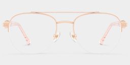 Emily Rose Gold Aviator Glasses0
