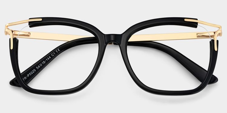 Sidibe Black Square Glasses