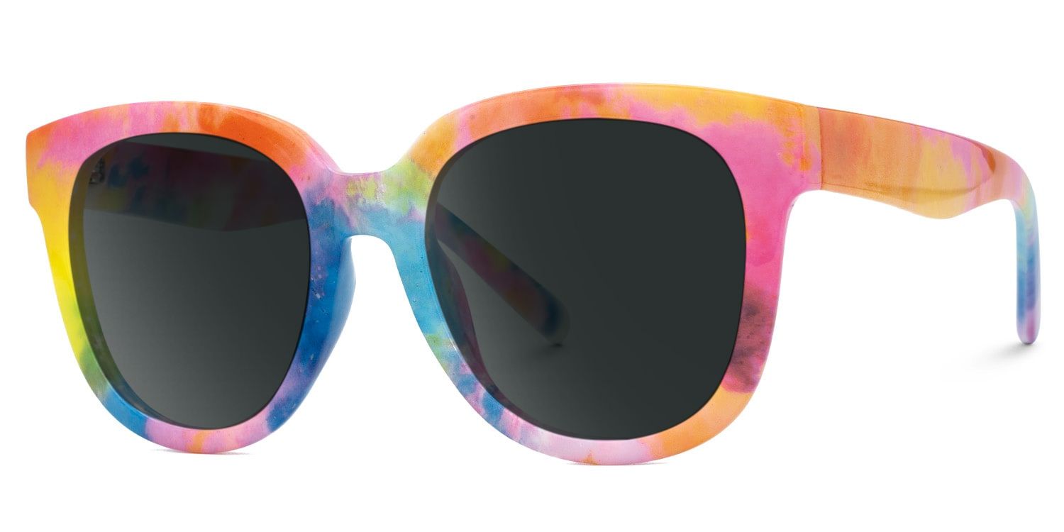 Harrell Plastic Rainbow Square Frame Sunglasses | ZEELOOL1
