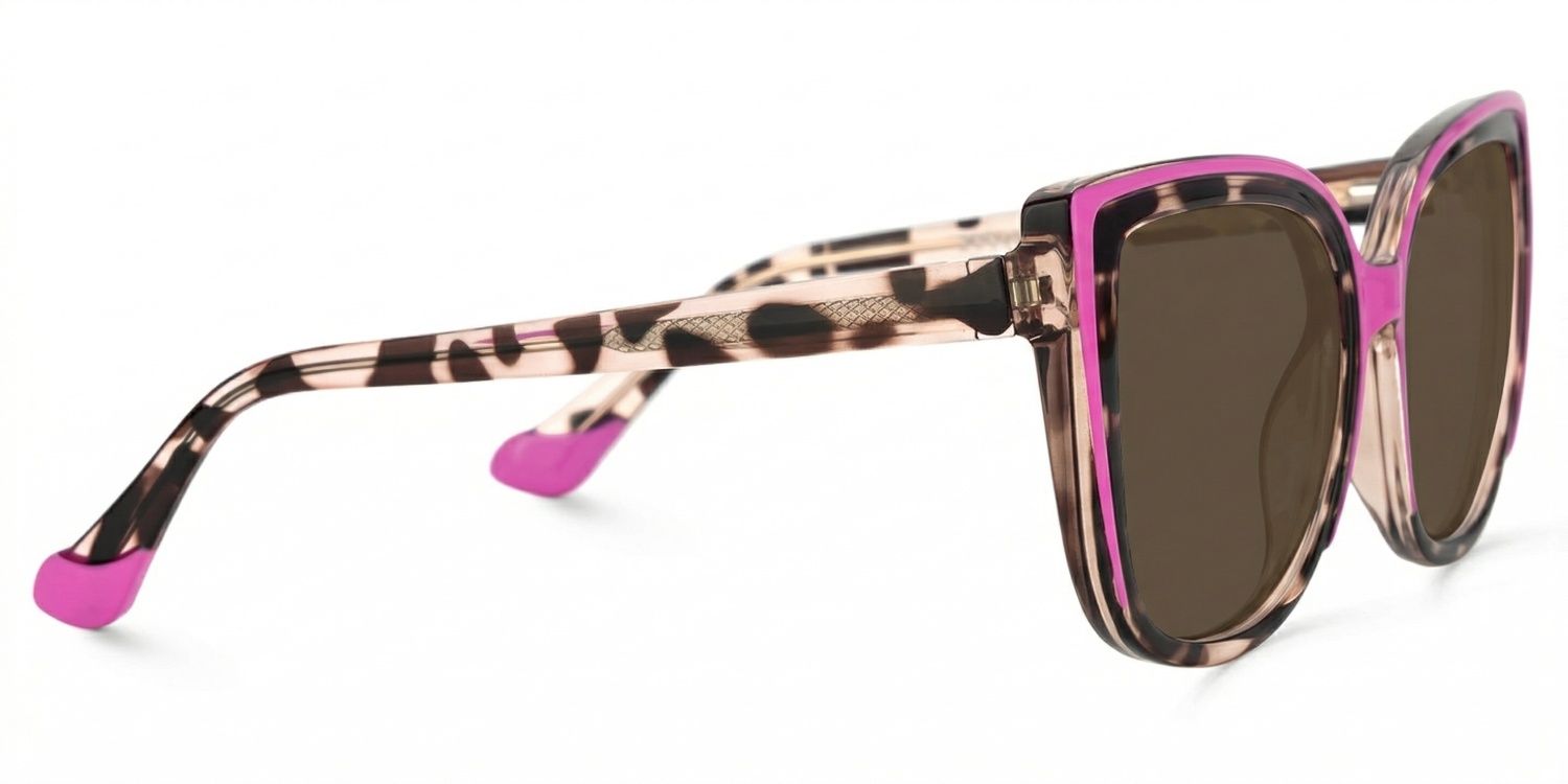 Fenn Tr90 Pink Tortoise Frame Sunglasses | ZEELOOL3
