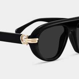 Aveline Black Aviator Sunglasses4