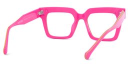 Gilberto Bright Pink Square Glasses5
