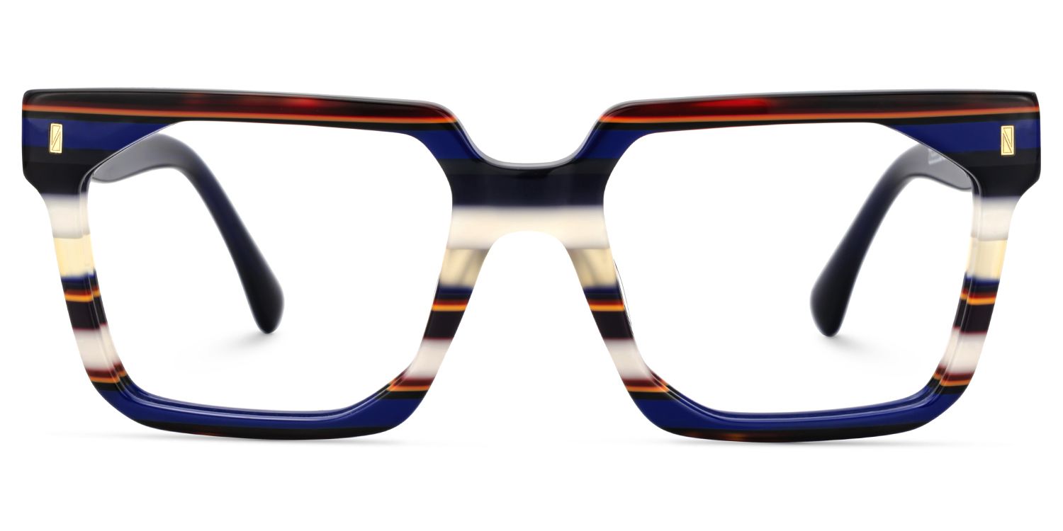 Laguer Rectangle Blue Glasses Frame For Men | ZEELOOL3