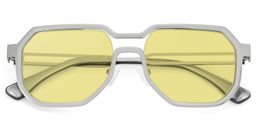 Hype Silver Geometric Sunglasses1
