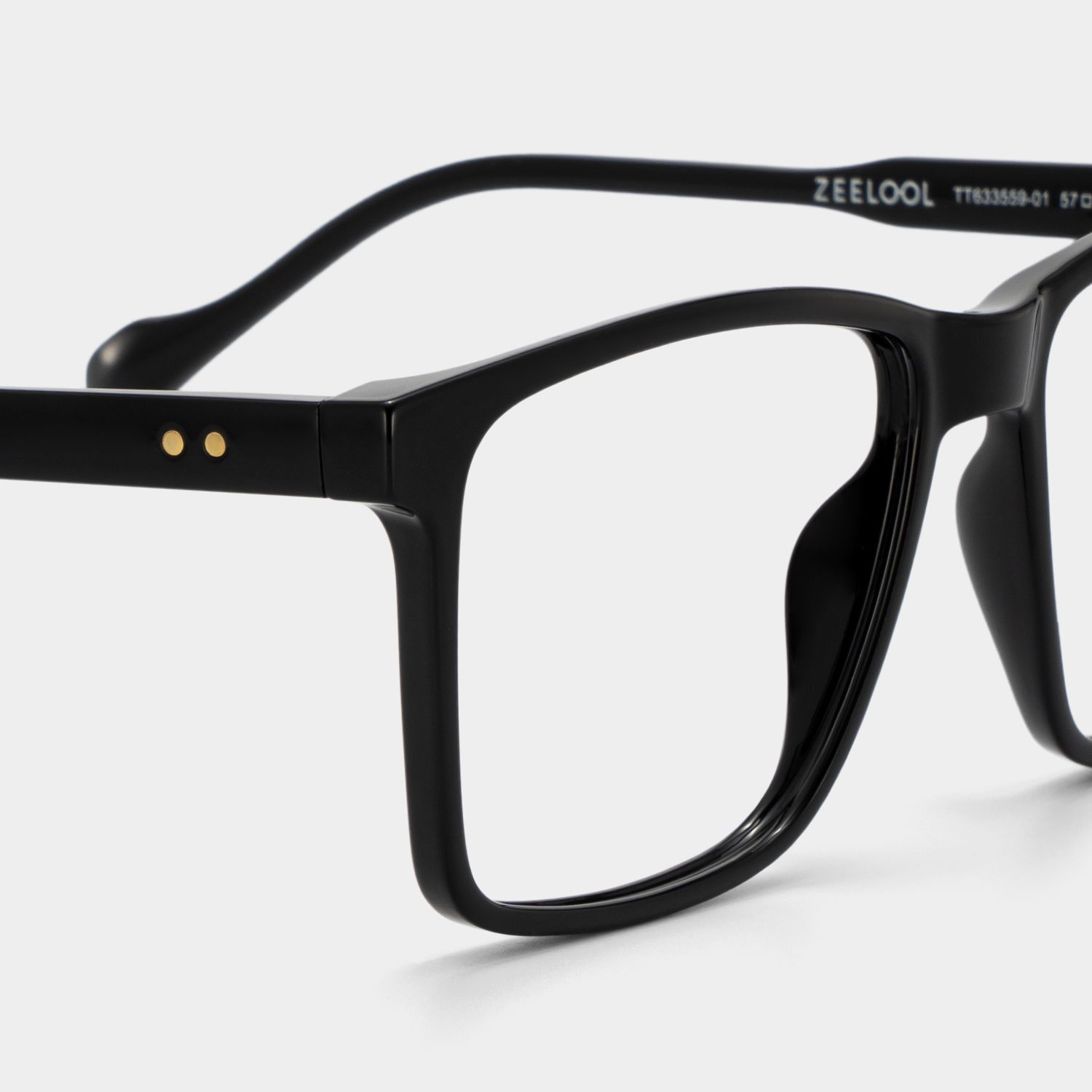 Burgos Square Black Glasses | Zeelool Glasses4