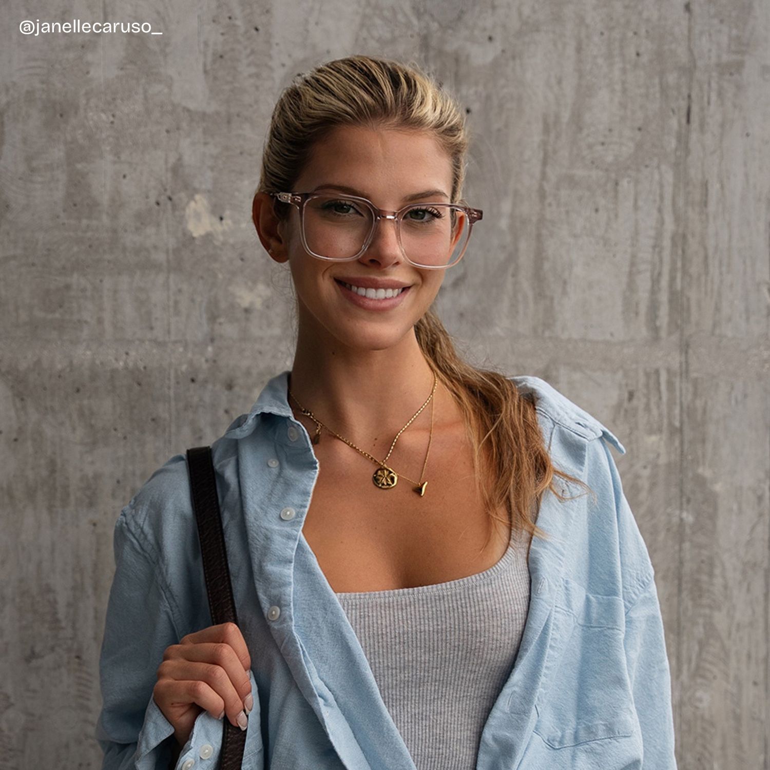 Chloe Pink Square Prescription Glasses for Women | ZEELOOL6