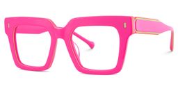 Gilberto Bright Pink Square Glasses3